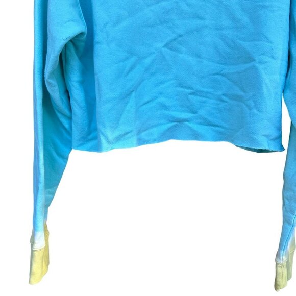 Wild Fable Tie Dye Teal Crop Hoodie Size M - Picture 11 of 12